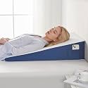 Yojoker 34" Extra-Long Wedge Pillow, Bed Incline Cushion for Sleeping, Reflux,Snoring, Full-Back Support, Soft Supportive Foam Triangle Pillow, Removable Washable Cover, 5" Navy