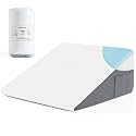Yojoker Wedge Pillow for Sleeping - 10 Inch Bed Wedge for Headboard Triangle Pillow, Memory Foam Wedges for Acid Reflux, GERD, Snoring, Post Surgery Back Pain Relief, Leg Elevation, Washable Cover