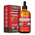 Yoken Organic Rosehip Seed Oil for Face, Pure Natural Cold Pressed, 2oz