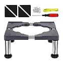 YOKIVE Mini Fridge Stand, Adjustable Base Tray Riser for Refrigerator Washer Dryer AC Water Cooler, 4 Strong Feet, 7.5"-8.6" Height