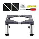 YOKIVE Mini Fridge Stand, Adjustable Base Tray Riser for Refrigerator Washer Dryer AC Water Cooler, 4 Strong Feet, 9.4"-10.6" Height