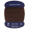 Yokota Daruma Sashiko Thread Single and Variegated Color (Dark Brown, Thin 40M Card)