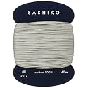 Yokota Daruma Sashiko Thread Single and Variegated Color (White Grey, Thin 40M Card)