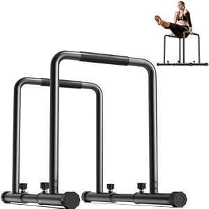 yoleo adjustable dip bar- 1100lbs dip station portable functional fitness