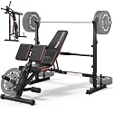 YOLEO Olympic Weight Bench Set, Heavy Duty Bench Press Rack for Home Gym