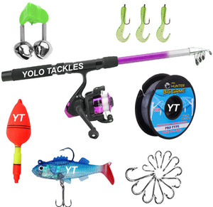 yolo tackles 7 ft fishing rod set completely full set 7 ft multicolor fishing rod