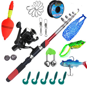 yolo tackles fishing rodreelwith fishing accessories combo multicolor fishing rod