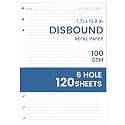 Yoment Discbound Lined Refills for 8.58 x 11 Hardcover Notebook, Spiral Journal Notebook for Office Work Meeting Planner, for School Students Class Notes, Large