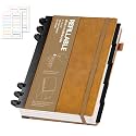 Yoment Refillable Journal Notebooks for Work, Journal for Women Men,Brown