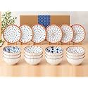 YOMITH Ceramic Dinnerware Set, Floral Design Kitchen and Dining Porcelain Dinner Set for Daily use &amp; Diwali Gifting (Set of 18 Dinner Set)