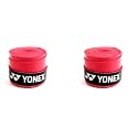 YONEX Tech 501B Grip Smooth Tacky (Red, Pack of 2)