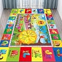 yongjoy ABC Alphabet Area Rug, 65" x 92" Non-Slip Floor Mat