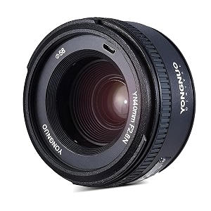 yongnuo yn40mm f28n 128 light-weight standard prime afmf lens for nikon dslr cameras black