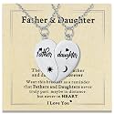 Yonhon Father Daddy Daughter Bracelet Necklace for 2,Dad Daughter Matching Necklace Set for 2