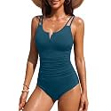 Yonique Womens One Piece Swimsuit Tummy Control - Slimming Bathing Suit V Wired Full Coverage 2026 Swimwear