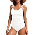 Yonique Womens One Piece Swimsuit Tummy Control - Slimming Bathing Suit V Wired Full Coverage 2026 Swimwear