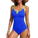 Yonique Womens One Piece Swimsuit Tummy Control - Slimming Bathing Suit V Wired Full Coverage 2026 Swimwear