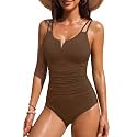 Yonique Womens One Piece Swimsuit Tummy Control - Slimming Bathing Suit V Wired Full Coverage 2026 Swimwear