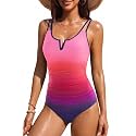 Yonique Womens One Piece Swimsuit Tummy Control - Slimming Bathing Suit V Wired Full Coverage 2026 Swimwear
