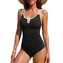 Yonique Womens One Piece Swimsuit Tummy Control - Slimming Bathing Suit V Wired Full Coverage 2026 Swimwear