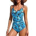 Yonique Womens One Piece Swimsuit Tummy Control - Slimming Bathing Suit V Wired Full Coverage 2026 Swimwear
