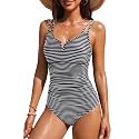 Yonique Womens One Piece Swimsuit Tummy Control - Slimming Bathing Suit V Wired Full Coverage 2026 Swimwear