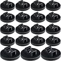 Yookeer 20 Pcs Magnetic Zip Tie Mount Cable Clips Black, 43 mm