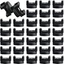Yookeer 30 Pcs Magnetic Zip Tie Mount Cable Clips Black, 22 mm