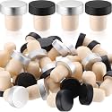Yookeer 36 Pcs Cork Bottle Stoppers T-Shaped,Black, Silver