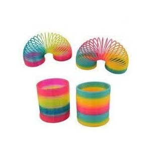 yooko 2pcs rainbow magic spring fun playing set slinky spring toys for kids fun playing time spring toy for kids - multicolor