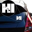 Yoonek Graphics Hawaii HI Hawaiian Island Vinyl Decal Sticker # 889 (8" x 11", White)