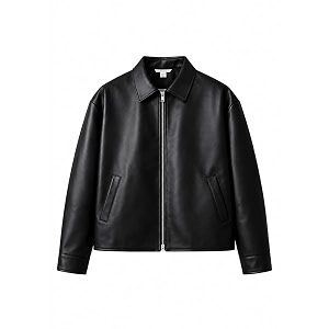 YOONIKK Mens Trending Vegan Leather jacket Zip-Up
