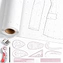 YooNotee Sewing Pattern Paper Set, 45 Inch x 15 Yard, Number, Translucent
