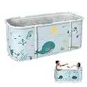 Bath tub for adult for bathroom Tub for Home SPA, Maintains Hot &amp; Cold Temperature, Drainage Hole, Thickened Layer for Hot and ice bath tub for adults (Blue Fish)