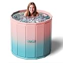 Bath tub for adult for bathroom Tub for Home SPA, Maintains Hot &amp; Cold Temperature, Drainage Hole, Thickened Layer for Hot and ice bath tub for adults (Rainbow)