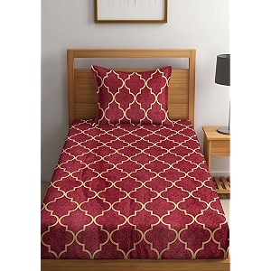 YORIK TM Microfiber Bed Sheet with Pillow