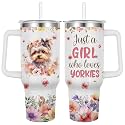 Yorkie Travel Mug for Girls,Vacuum Insulated Tumbler 40oz (yorkie)