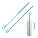 YOTIME Silicone Straw Cleaner Brush, 2Pcs Reusable Straw Brush, Blue