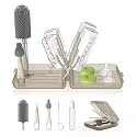YOTIME Travel Bottle Brush Set, Foldable Drying Rack, Dispenser
