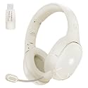 YOTMS Wireless PS5 Gaming Headset for PS4, PC, Switch, 2.4Ghz Wireless Gaming Over Ear Headphones with Mic, Bluetooth 5.3 Headphones with Stereo Sound, 40h Battery, for Laptop, Mac, Phone (White)