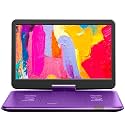 Yoton 17.5" Portable DVD Player, 15.6" Large HD Swivel Screen, Purple