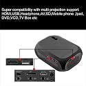 YOTON Mini Led Portable Smart Home Theatre Projector With Lcd Support Remote Controller, Hdmi, Av, Sd, Usb,You-Tube,Mini Stick With 2000Lm (Yg-320 Projector-1), Black