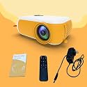 YOTON New Launch Mini Full Hd WiFi Led 1080P Support YouTube, Miracast,Hdmi,Av in,USB (4000 Lm) Portable Projector (Yellow)