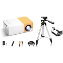 YOTON Uc 500 Projector, 400Lm Portable Mini Home Theater Led Projector With Remote Controller, 3500 Lm Led Corded Projector Uc500 Support Hdmi, Av, Sd, Usb Interfaces (Uc-500 Pojector-15), Black