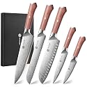 YOTSUBA 5 PCS Japanese Kitchen Knife Set with Ergonomic Rosewood Handle