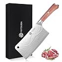 YOTSUBA 7 Inch Cleaver Knife with Full Tang Rosewood Handle