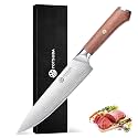 YOTSUBA 8 Inch Japanese Chef Knife with Full Tang Rosewood Handle