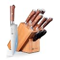 YOTSUBA 8 PCS Japanese Kitchen Knife Set with Block, Ultra Sharp Knives Set