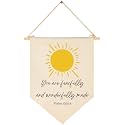 You are Fearfully and Wonderfully Made-Bible Verse Scripture Decor-Flag Decor Gift for Baby Boys Girls Newborn Kids-Banner Pennant Wall Sign Gift for Nursery Baby Room Playroom Bedroom