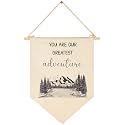 You are Our Greatest Adventure-Mountain Woodland Adventure Nursery Wall Art-Flag Decor Gift for Boys Girls Kids-Banner Pennant Wall Sign Gift for Nursery,Baby Room,Reading Room,Playroom Bedroom,